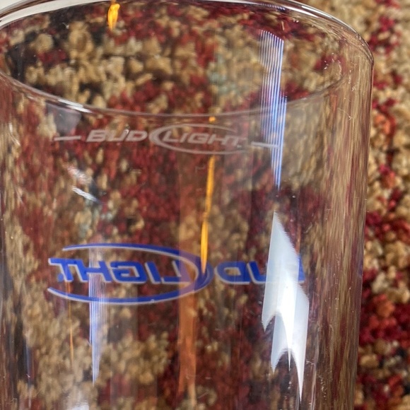 2 Bud Light 16 0z Glass Tumblers Blue (Budweiser) - Picture 4 of 4